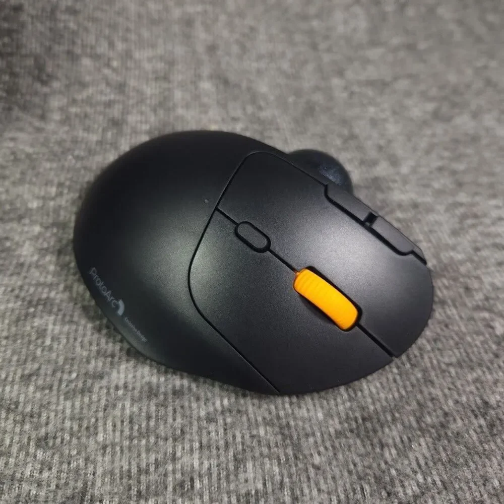 ProtoArc EM04 Ergonomic Wireless Trackball Mouse Open Box Bluetooth USB-C Tested